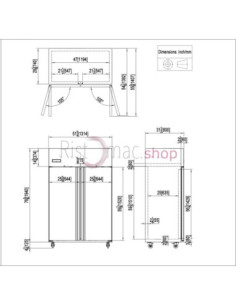 Armadio Refrigerato GN2/1 L. Standard 1314x800x2065 -22°C/-17°C 2
