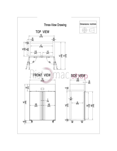 Armadio Refrigerato GN2/1 L. Premium 1374x830x2065 -22°C/-17°C
